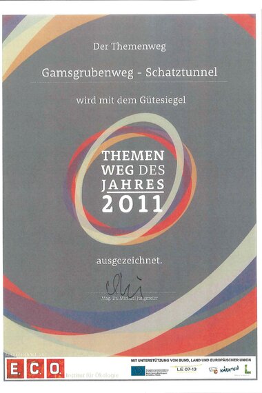 Gamsgrubenweg - treasure tunnel, theme trail of the year 2011 | © grossglockner.at