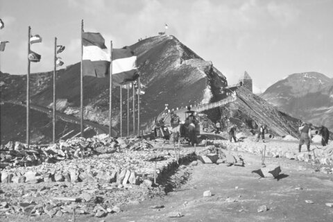 Construction of the Grossglockner High Alpine Road | © Archive GROHAG